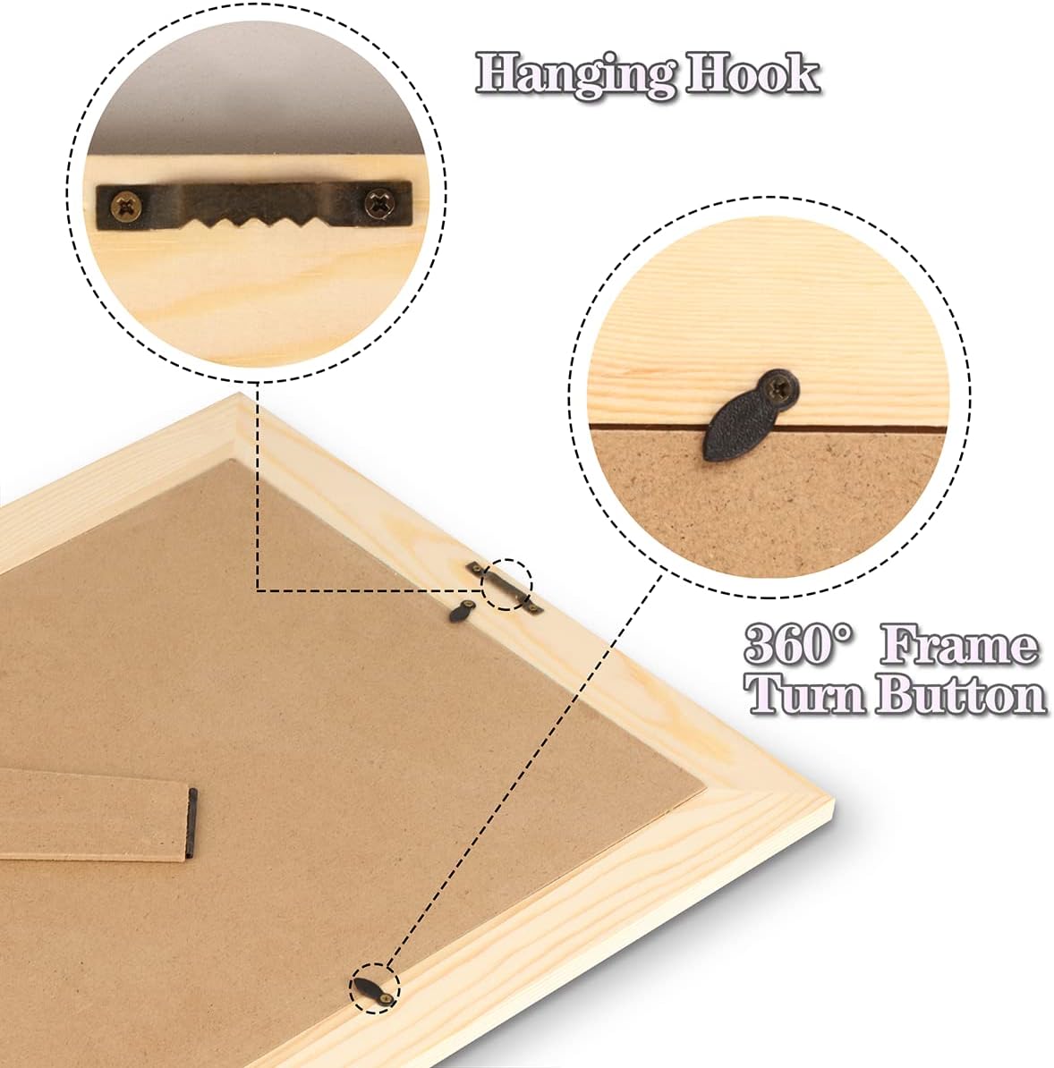 11x14 Picture Frame Golf Ball Hole Sport Photo Frame for Wall and Tabletop Display Wooden Photo Picture Frame Home Decor