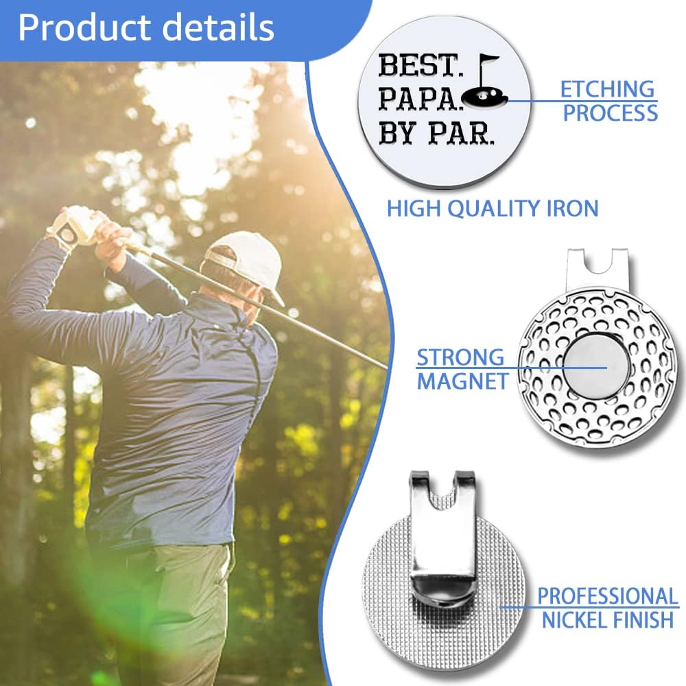 Men Golf Ball Marker with Magnetic Hat Clip, Funny Golf Accessories Gifts for Men, Novelty Birthday Gifts for Male Golfer Fan