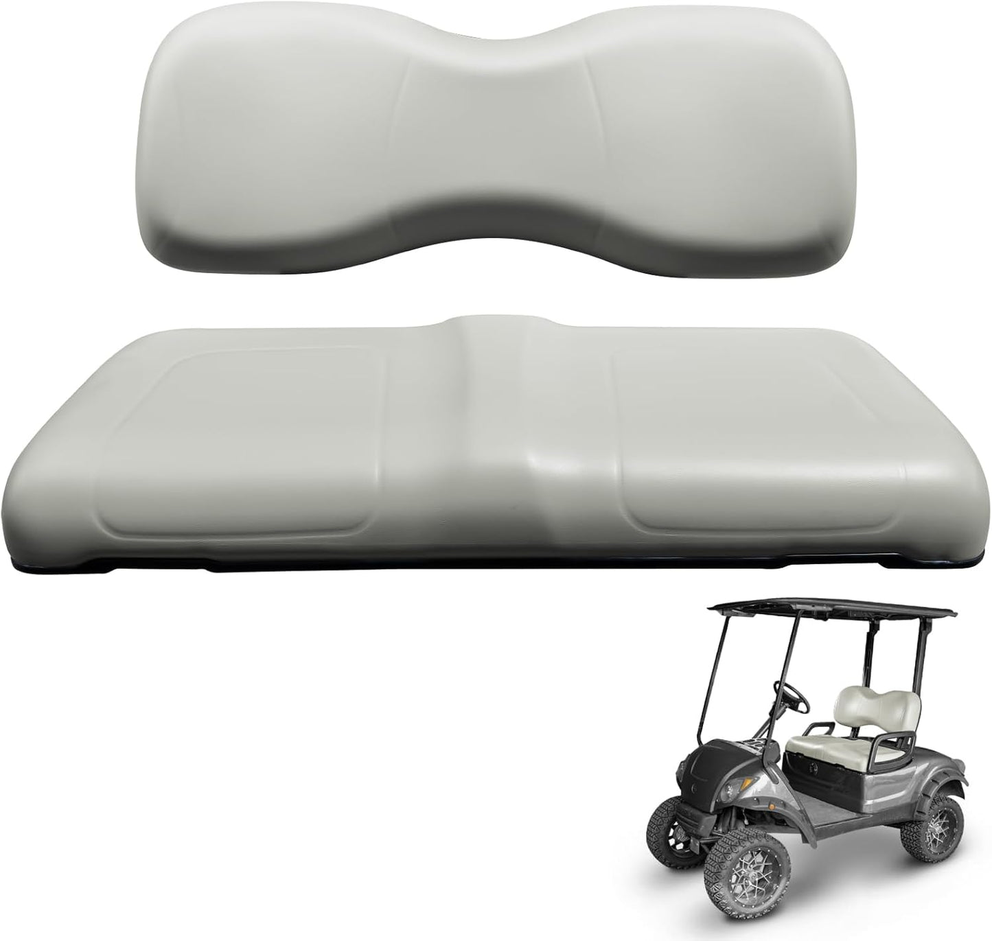 NOKINS Golf Cart Front Seat Cushion kit for Yamaha G29-2/Drive2 2017+ (Oyster Gray)