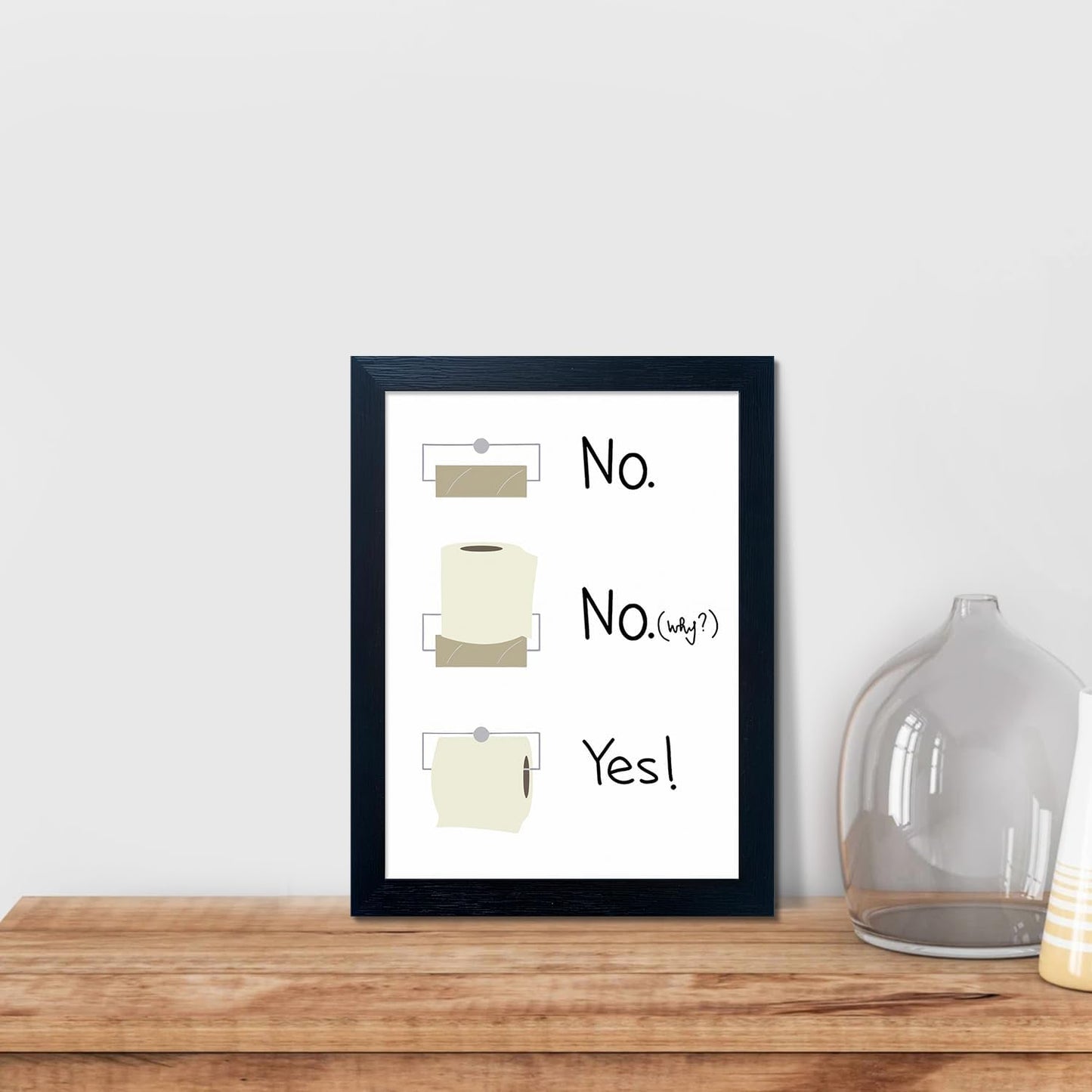 Bathroom Wall Art Painting, Toilet Paper Rule Wall Decor, Bathroom Sign, Bahtoom Quote canvas print for Wall