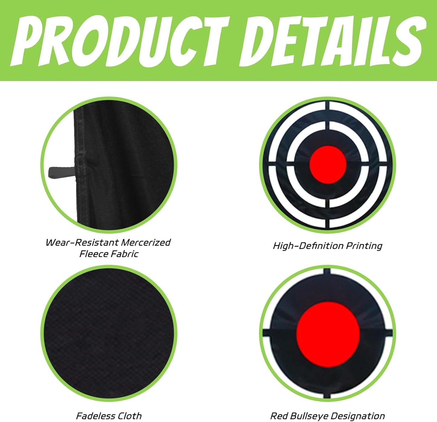 Golf Target Cloth - Black Portable Foldable Easy Setup for Indoor Outdoor Backyard Hitting Practice Training Aid Beginners Men Father Gift