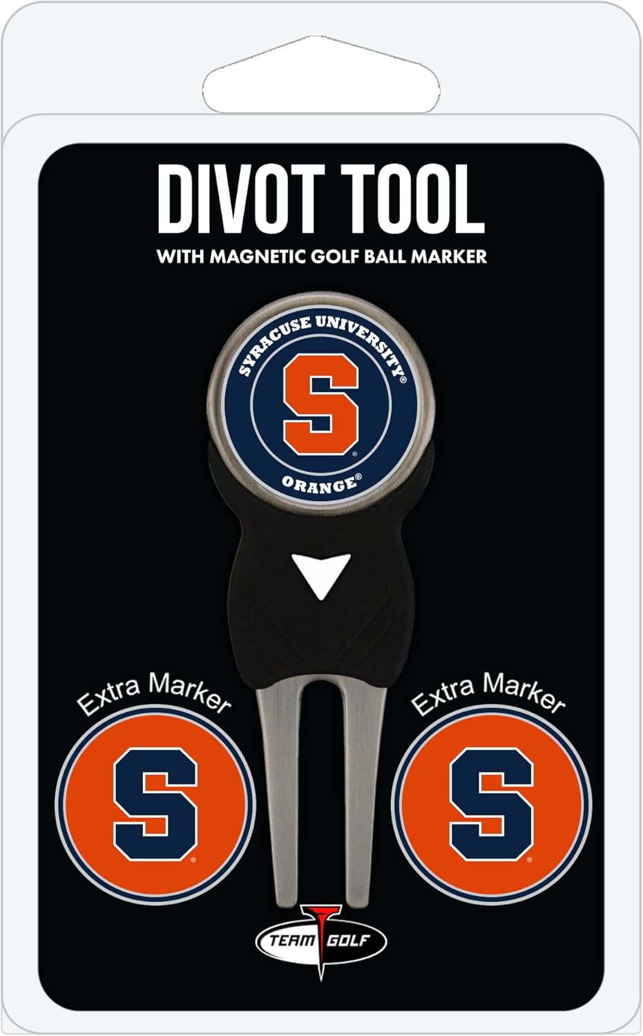 Team Golf NCAA Divot Tool with 3 Golf Ball Markers Pack, Markers are Removable Magnetic Double-Sided Enamel