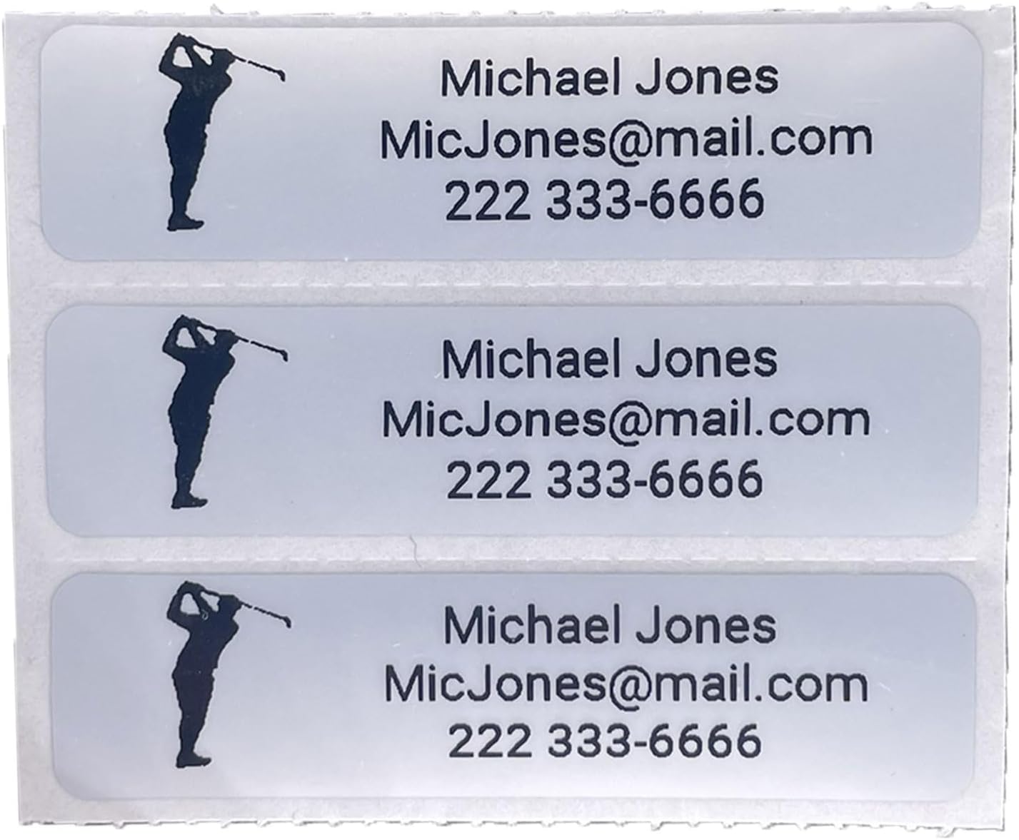 ZbZcYmt Name Stickers Tag Golf Club Labels Personalized Customized Labels 2”x0.5” Valet Labels for Golf Club ID Tags Waterproof Oil-Proof Z0