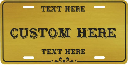 Custom Personalized Text Image Photo Design Customized Tag Aluminum License Plates for Front of Car 6x12 Inch-22