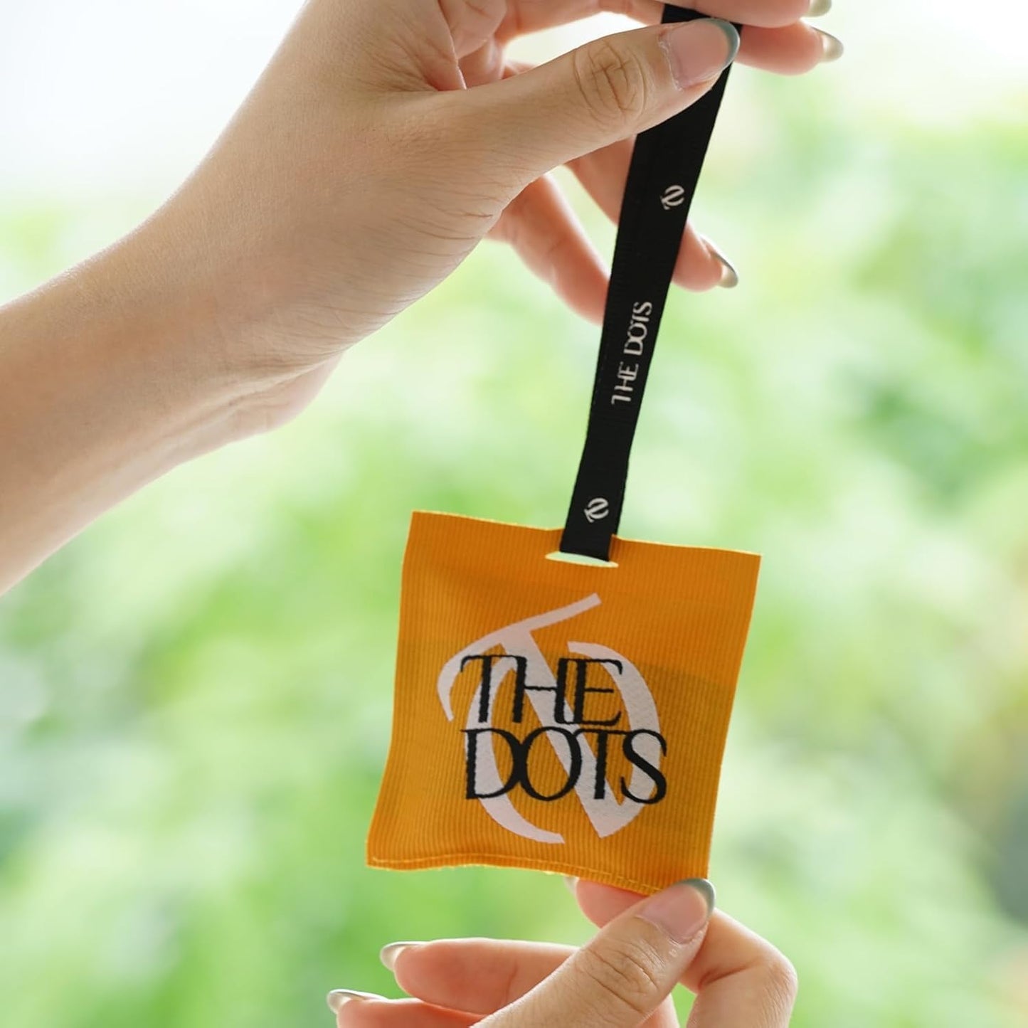 THEDOTS Car Air Freshener with 2 Adjustable Ribbons for Car Rearview Mirror, Coconut Lychee, 30 Days, Non-Toxic Fabric Sachet Gift (1 Pack)