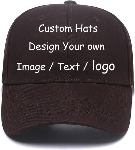 Custom Hats Design Your Own Logo Adjustable Baseball Caps for Running Workouts Personalized Dad Hats Fashion Sports Cap
