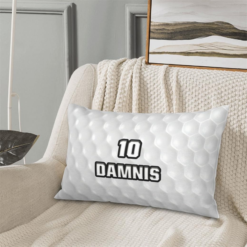 Customized Golf Ball Theme Funny Throw Pillowcase Golf Lovers Home Decor Gifts Custom Name Funny Ball Sport Theme Throw Pillow Cover Personalized Sport Enthusiast Pillowcase Gifts for Sofa Bedding