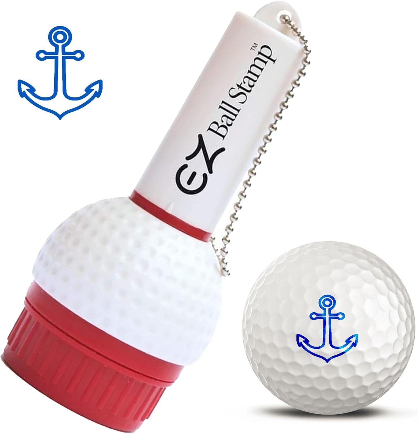 EZBallStamp Golf Ball Stamp - Blue Anchor