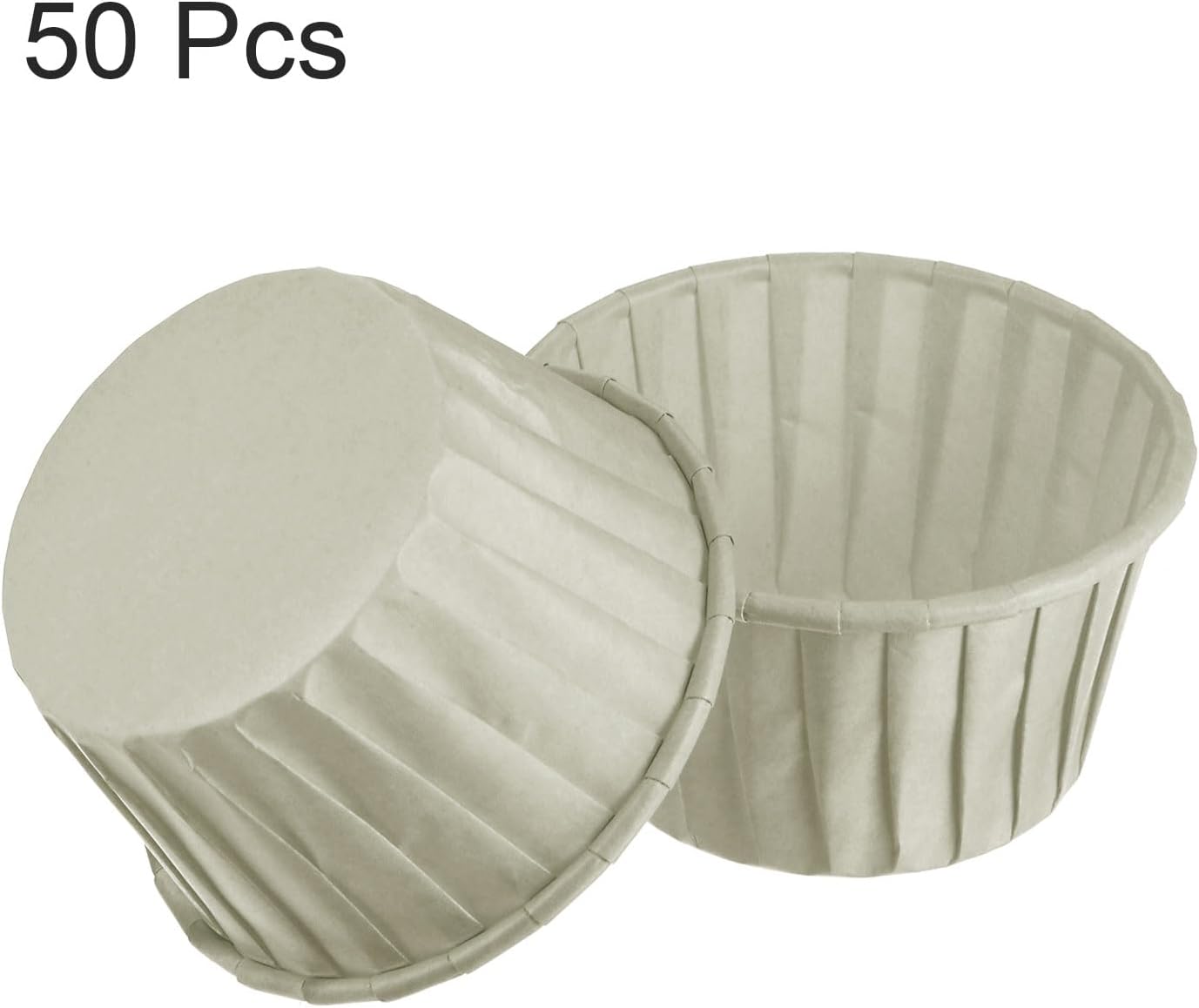 HARFINGTON 50Pcs Cupcake Baking Cups 3.5oz Standard Size Paper Cupcake Liners Greaseproof Wrappers Disposable for Wedding Birthdays Christmas Dessert, Grey