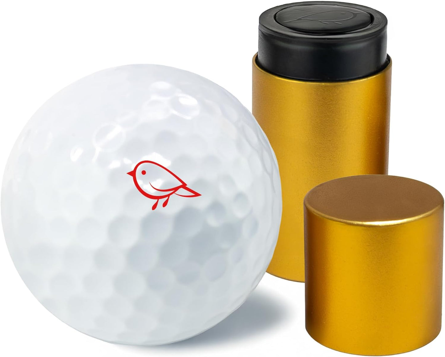Golf Ball Marker Stamp with TiteSeal™ Technology - Birdie - Many Designs to Choose - Red