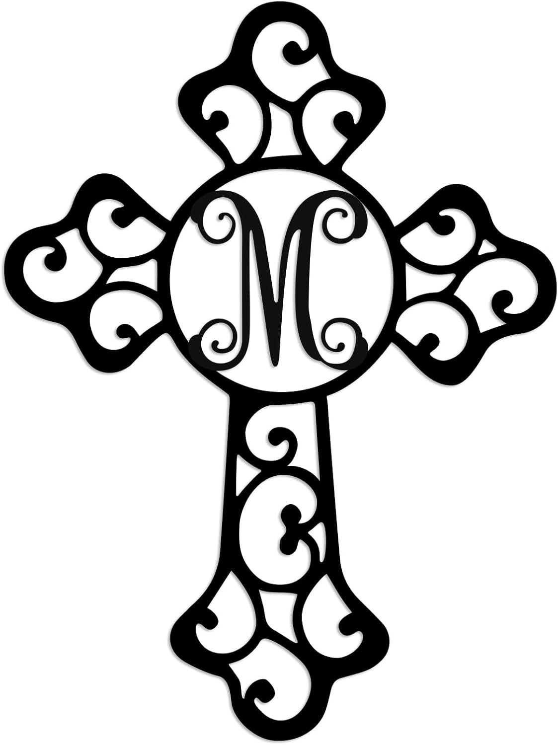 Custom Cross Metal Sign, Personalized Initial Monogram Cross Metal Sign, Religious Gift, Christian Gifts, Christian Signs, Baptism Gift, Easter Gifts