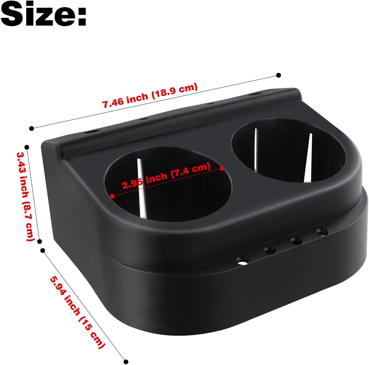 Roykaw Golf Cart Dual Cup Holder Compatible with Club Car DS 1993-Newer G&E Models, DS Cup Drink Holder, OEM# 1016811, 101708301, 2 Pack