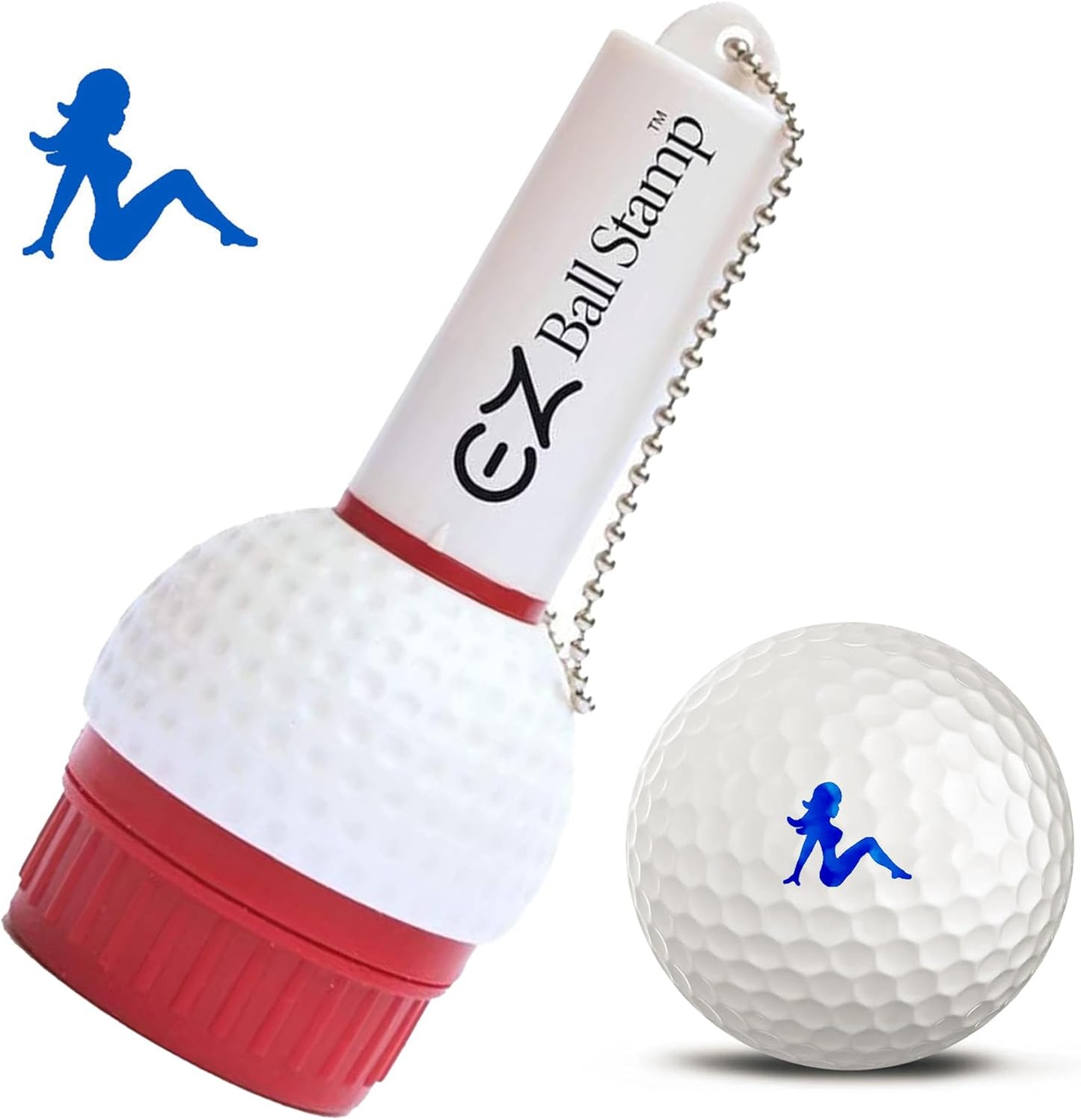 EZBallStamp Golf Ball Stamp - Blue Lady