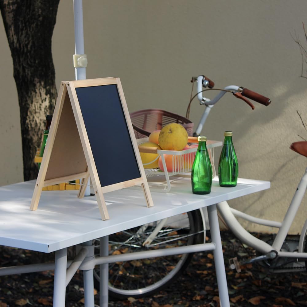 BangQiao Freestanding Wooden A Frame Double Sided Chalkboard for Tabletop Menu Board, Wedding Message Sign