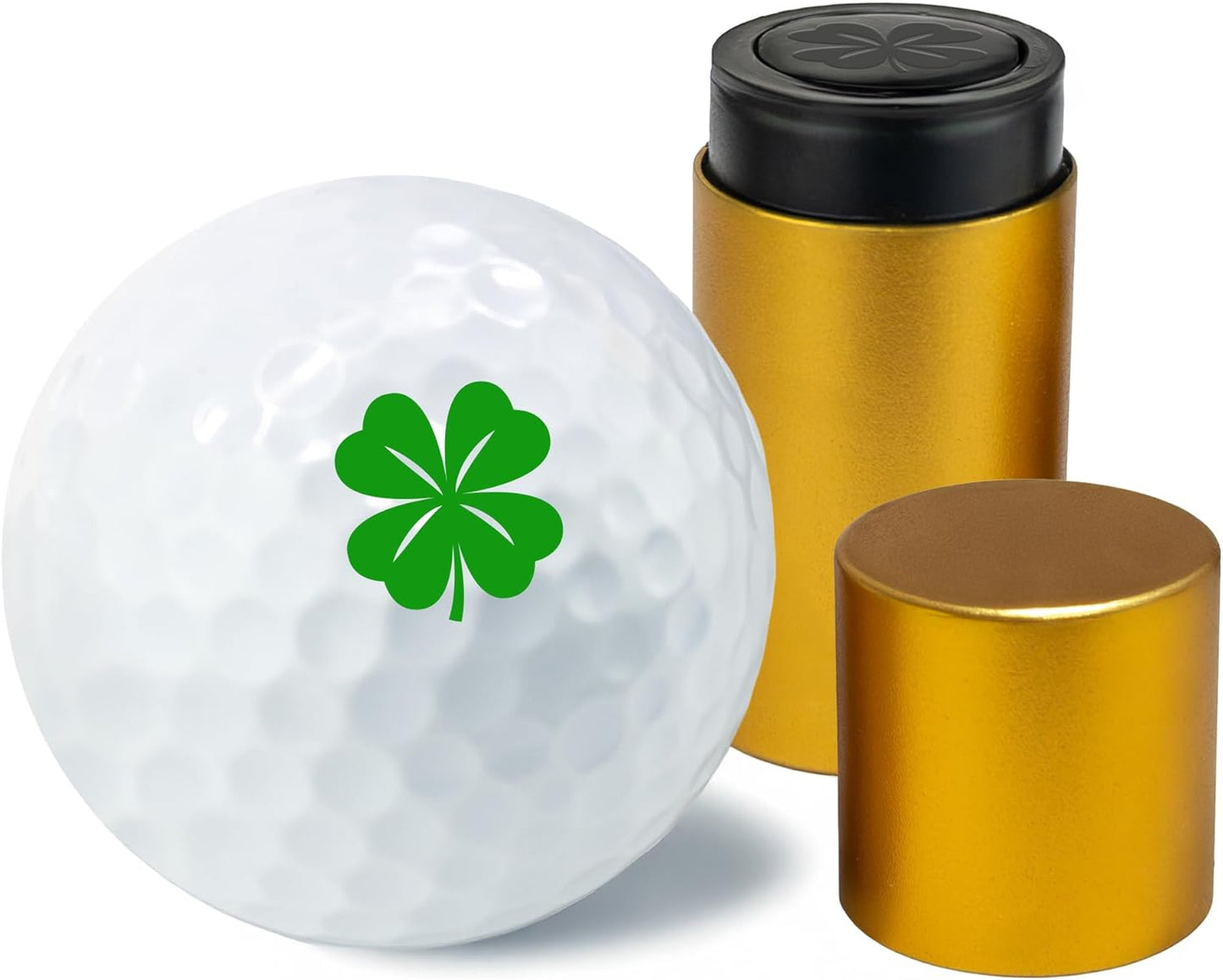 Golf Ball Marker Stamp with TiteSeal™ Technology - Four Leaf Clover - Many Designs to Choose - Green