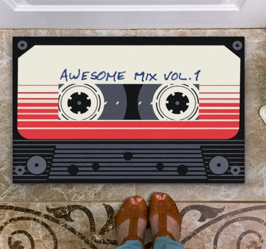 Awesome Mix Vol.1 Cassette Non Slip Entryway Rugs for Indoor Entrance Floor Door Mat Dries Quickly Kitchen Mat Natural Durable Easy to Maintain Bath Mat 18x30 inch