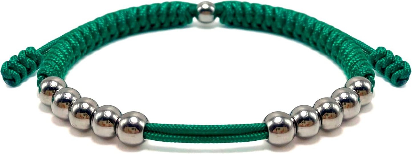 LAMIBEE Premium Golf Stainless Steel 10 Bead Score Counter Bracelet, Golf Stroke Count Bracelet, Resizable Easy Adjust Golf Round Scoring Tracker, Durable Stylish Golf Accessory