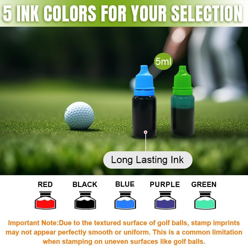 Custom Golf Ball Stamps Personalized Self-Ink Long Lasting Golf Ball Markers Unique Monogram Golf Ball Marker Gifts for Golfer