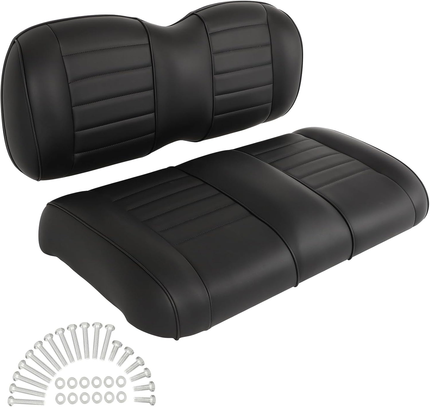 SCITOO Golf Cart Seat Cushion for EZGO RXV Front Seat Soft Comfortable Seat Cuhsion Replacement, Luxury Seat - Black