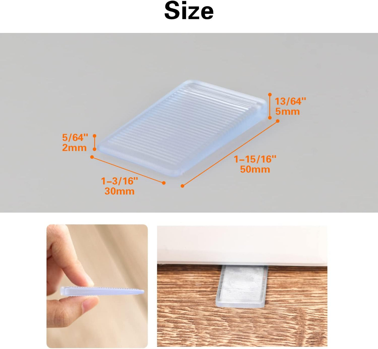 8 Pcs Plastic Clear Table Shims, Level Wedge for Home Furniture, Have Extreme Weight Capacity, Weather Resistant, Levelers for Wobbly Uneven Floors Fixing Toilet Leveling (Transparent)