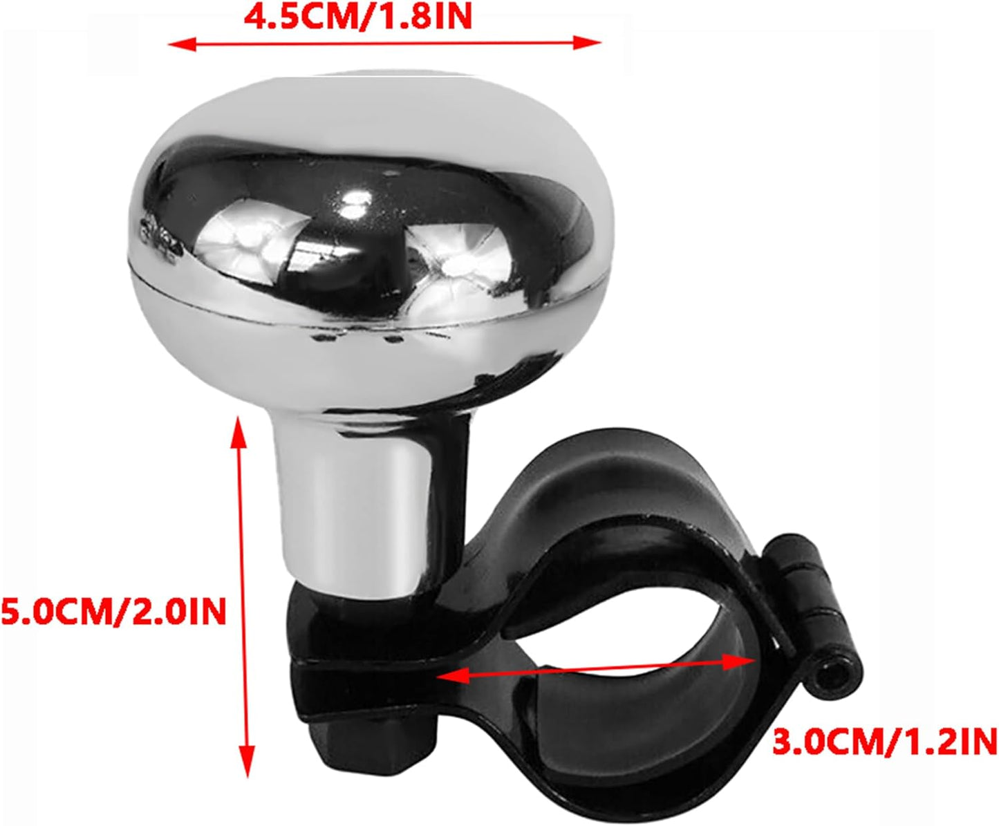 Riloer Steering Wheel Spinner Suicide Knob for Steering Wheel Booster Ball Non Slip Booster Knob Suicide Knob 360 Degree Booster Knob Suicide Knob for Car White