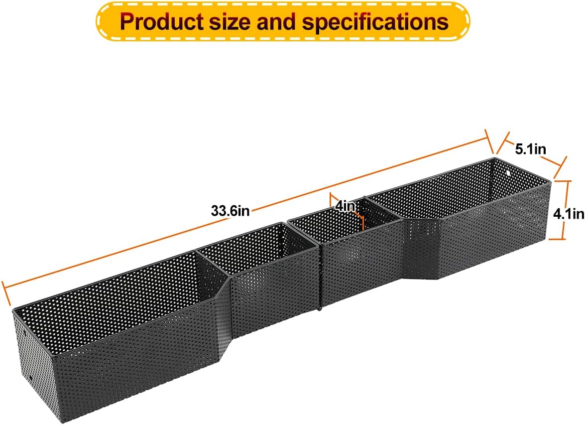 XUANYUDG0769 Golf Cart Front Inner Basket Mesh Storage Tray Organizer Extended Additional Storage for Golf Carts