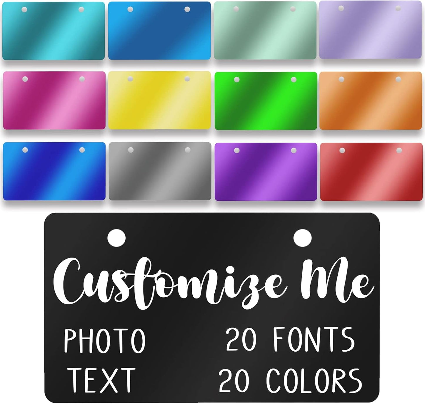 Custom License Plate Personalized License Plate,4x2/7x4/12x6 Inch Small Personalized Car Tag for Kids Toy Car and Wagons,Golf Cart Accessories, ATV, Motorcycle and Mopeds,7"x4",Style 4