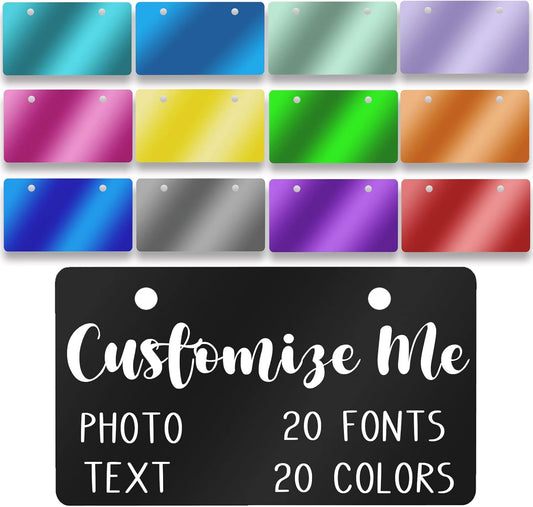 Custom License Plate Personalized License Plate,4x2/7x4/12x6 Inch Small Personalized Car Tag for Kids Toy Car and Wagons,Golf Cart Accessories, ATV, Motorcycle and Mopeds,7"x4",Style 4