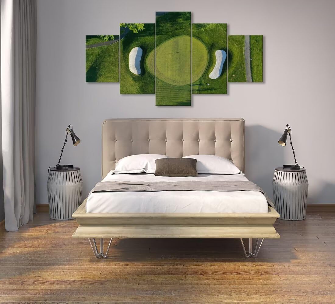 Westchester New York Golf Course Wall Art for Office - Golf Pictures Wall Decor for Living Room Bedroom Bathroom Home Decorations Framed Artwork Canvas Prints Ready to Hang(50''W x 24''H)