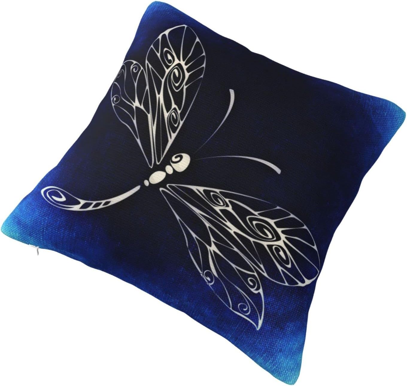 Dragonfly Blue Throw Pillow Covers 18x18 Inch Farmhouse Home Room Decor for Bedroom Living Room Sofa Car Cushion Pillow Case (CBGHH6534)