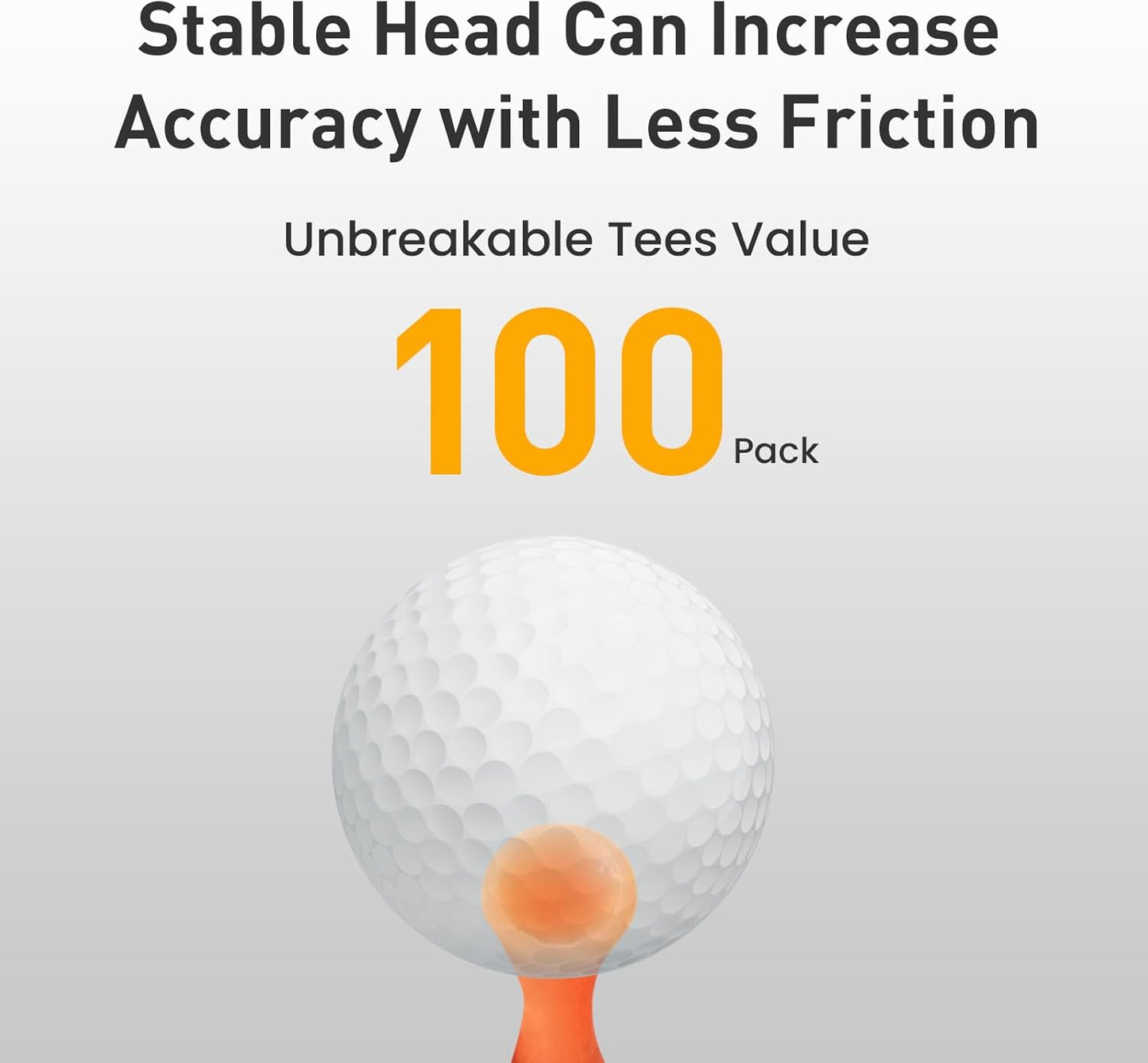 FINGER TEN Plastic Golf Castle Tees Step Down Unbreakable Mixed or Same Height Value 100 Count, 2 3/4, 2 1/4, 2, 1 3/4, 1 1/2 Inch Length Colorful for Practice