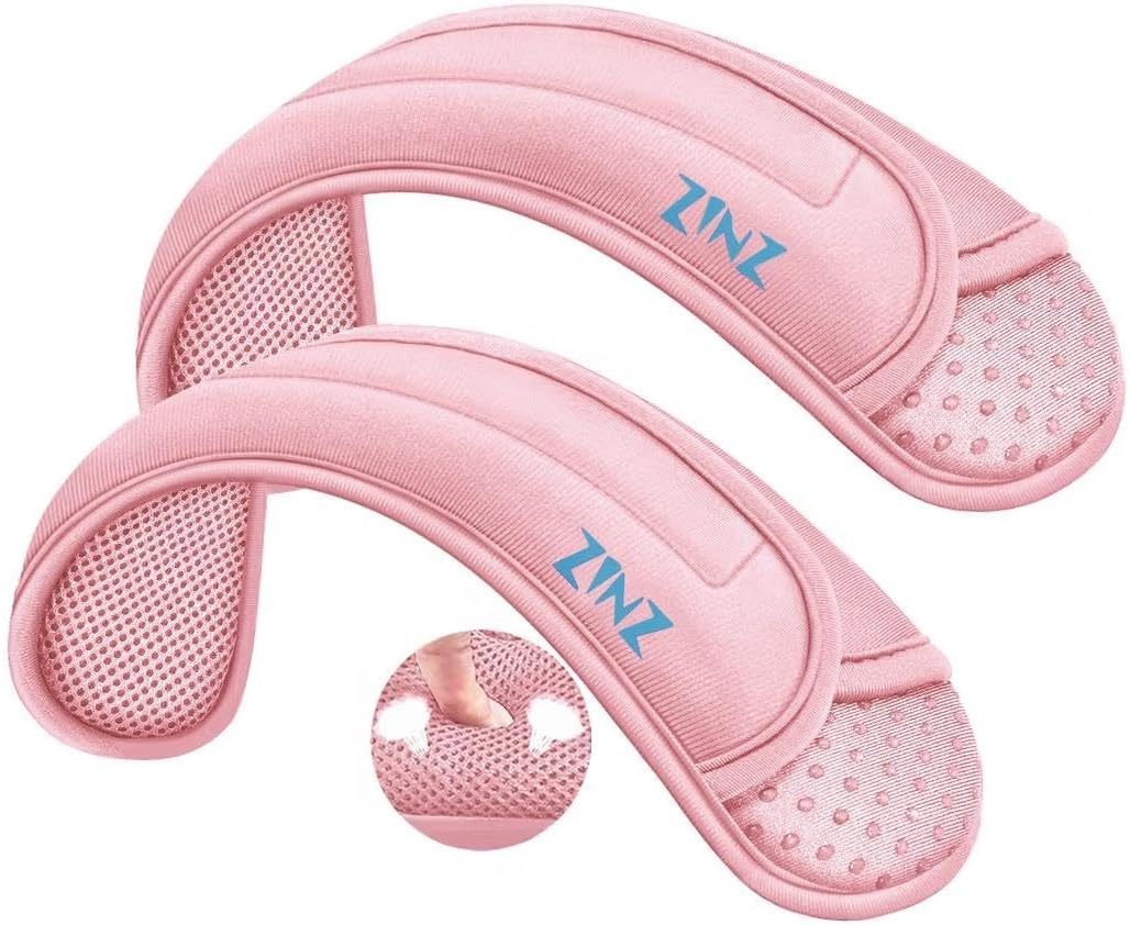 ZINZ 2-Pack Universal Shoulder Pad with Ultra Thick Cushion for Bag Luggage Bag Crossbody, Plus Long & Anti-Slip & Breathable,Pink