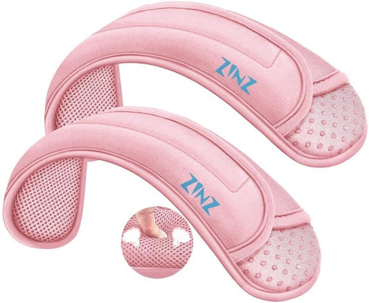 ZINZ 2-Pack Universal Shoulder Pad with Ultra Thick Cushion for Bag Luggage Bag Crossbody, Plus Long & Anti-Slip & Breathable,Pink