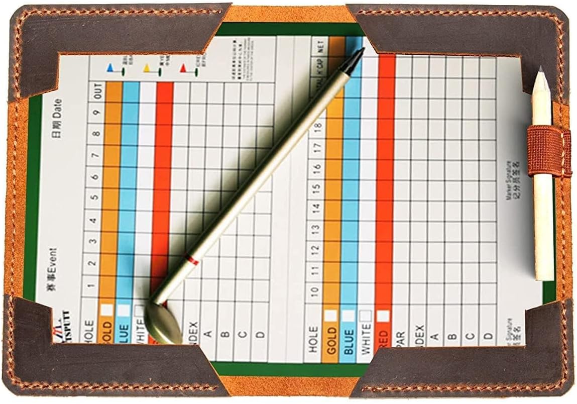 Personalized Leather Golf Scorecard & Yardage Book Holder, Personalized Golf Gift, Yardage Book Holder, Gifts for Dad, Gifts for Golfers