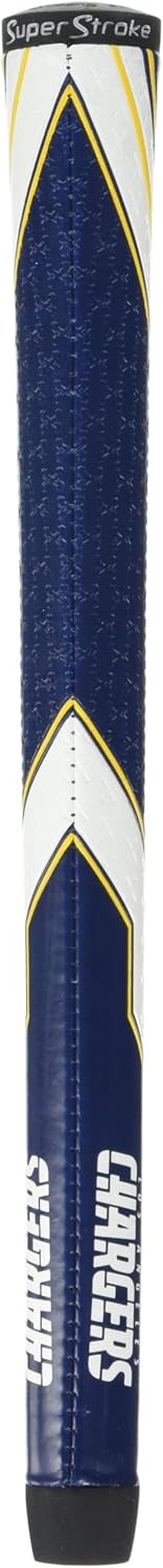 SuperStroke NFL Golf Club Grip, Standard Size, Black, Rubber, Textured
