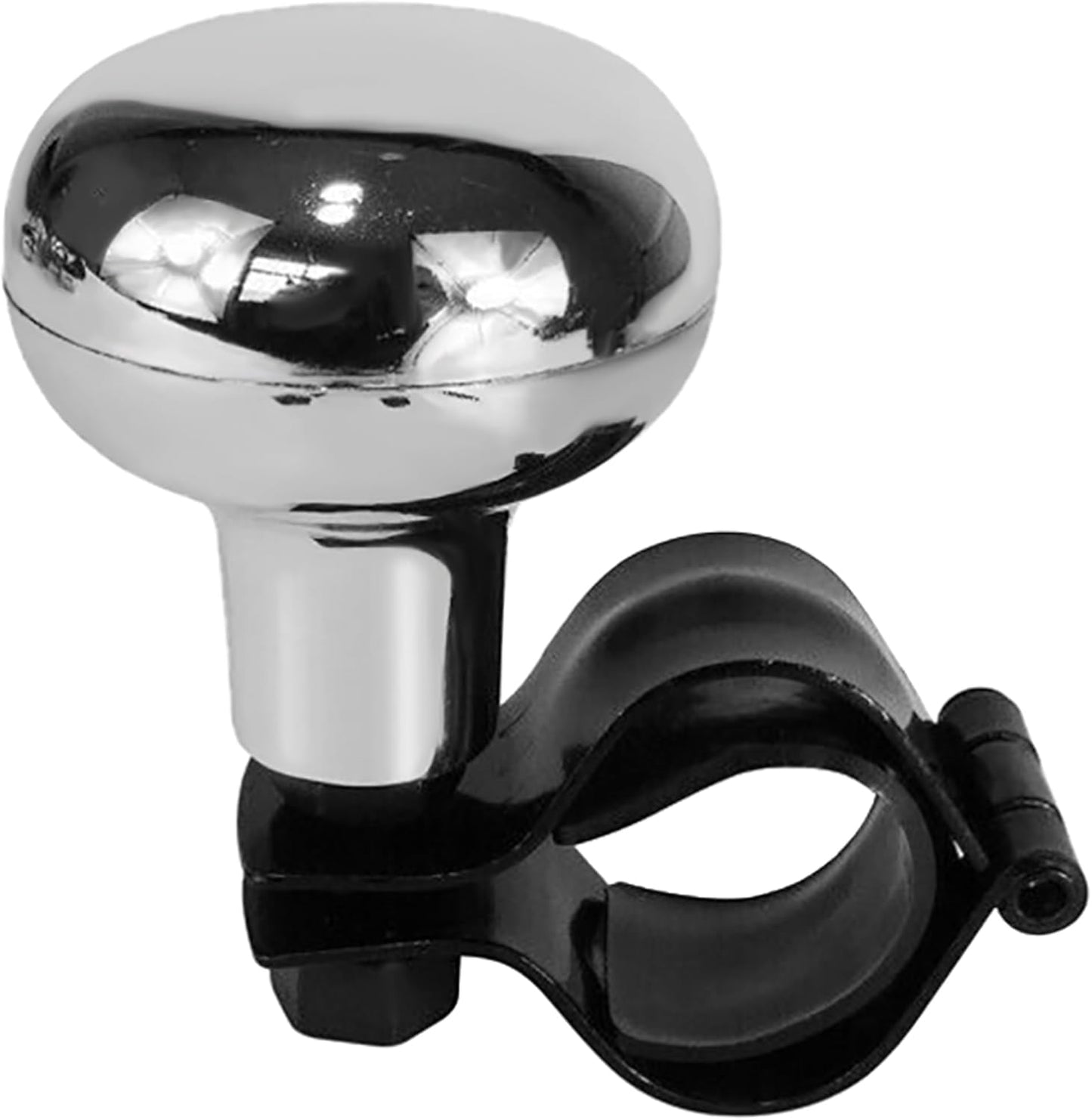 Riloer Steering Spinner Non-Slip Silver Chrome 360-Degree Knob