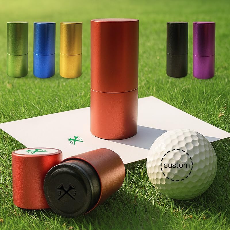 ORYG Personalized Golf Ball Marker Stamp Self-Inking Golf Ball Stamp with Logo Suitable for Golf Lovers and Tournament Gifts