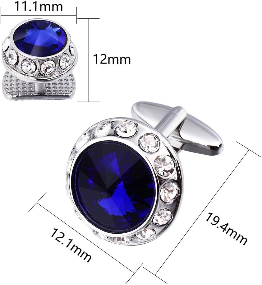 HAWSON Birthstone Tuxedo Studs and Cufflinks Set for Men's Suit Tuxedo Formal Dress Shirt Wedding Business Party Accessories