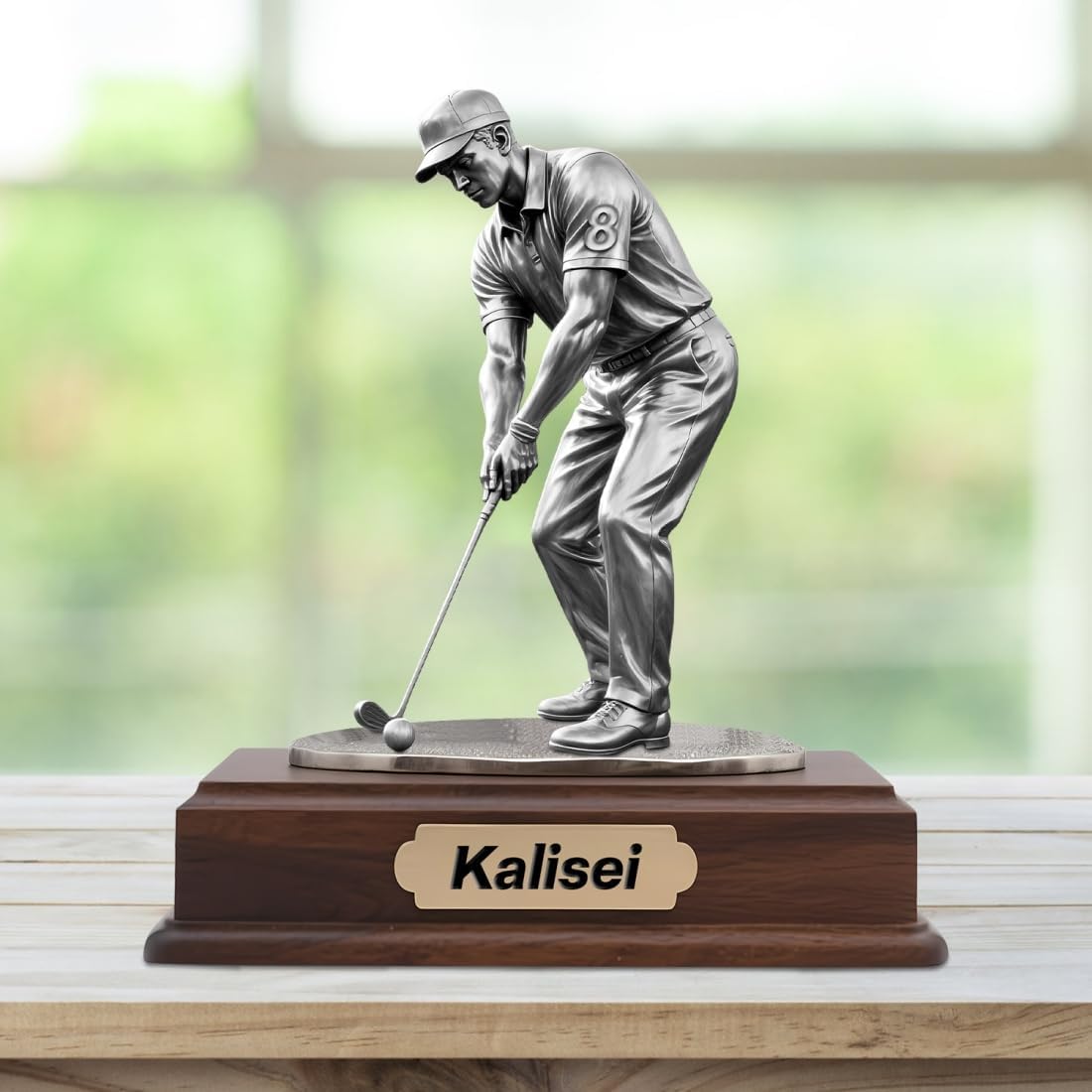 Personalized Golf Lovers Ornament Sign Custom Name Flat Desk Sign Art Golf Player Acrylic Plaque Home Garage Men Cave Desk Decor Plaque Gifts for Man Dad Grandpa Christmas Birthday Decoration