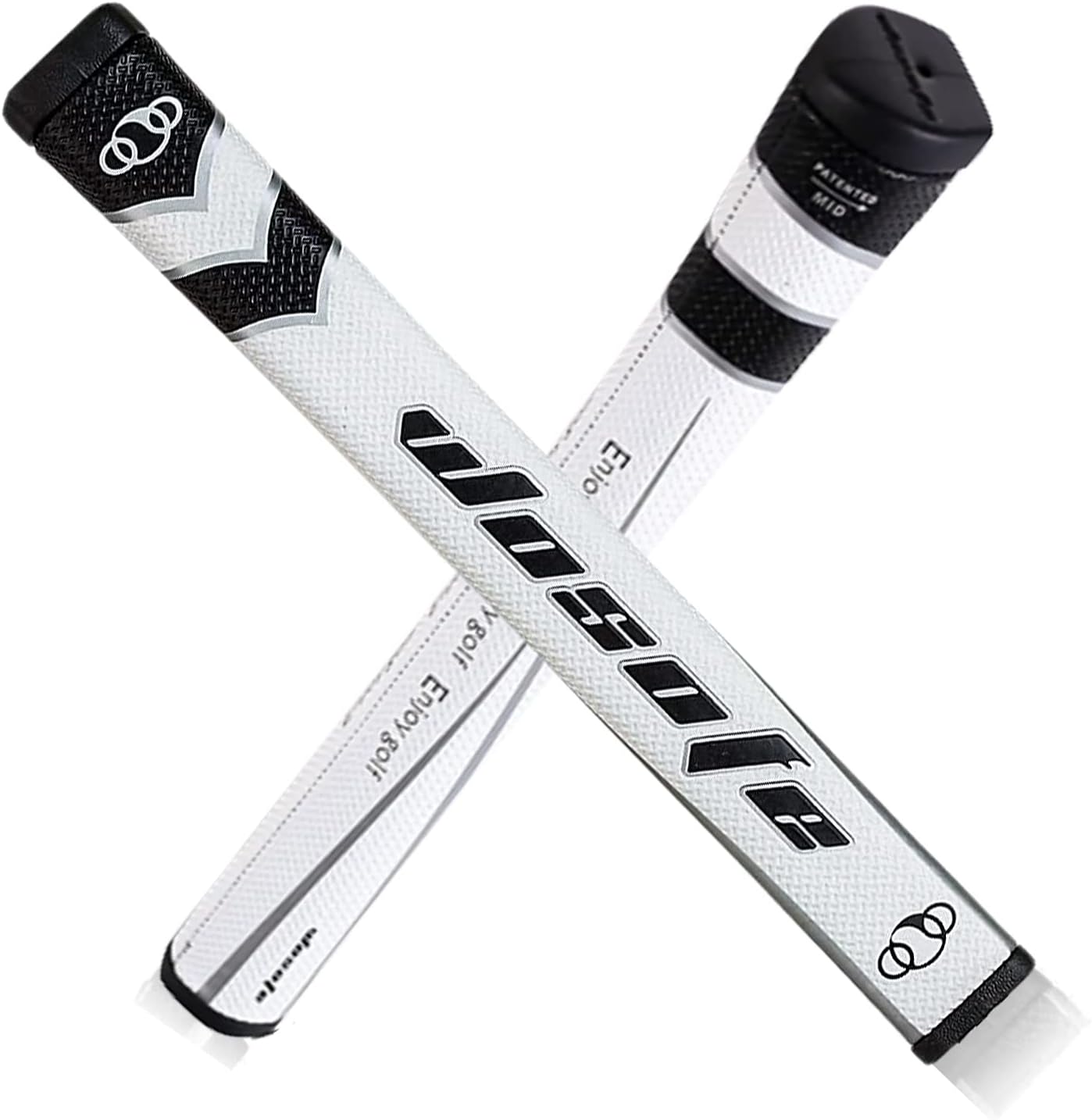 Golf Putter Grips Midsize for Men 45g 2.0 Fit Most Iron Club Pistol Shape Lightweight Tacky Surface Delicate Pattern Soft Polyurethane Material Comfortable Feel 6 Colors for Choose