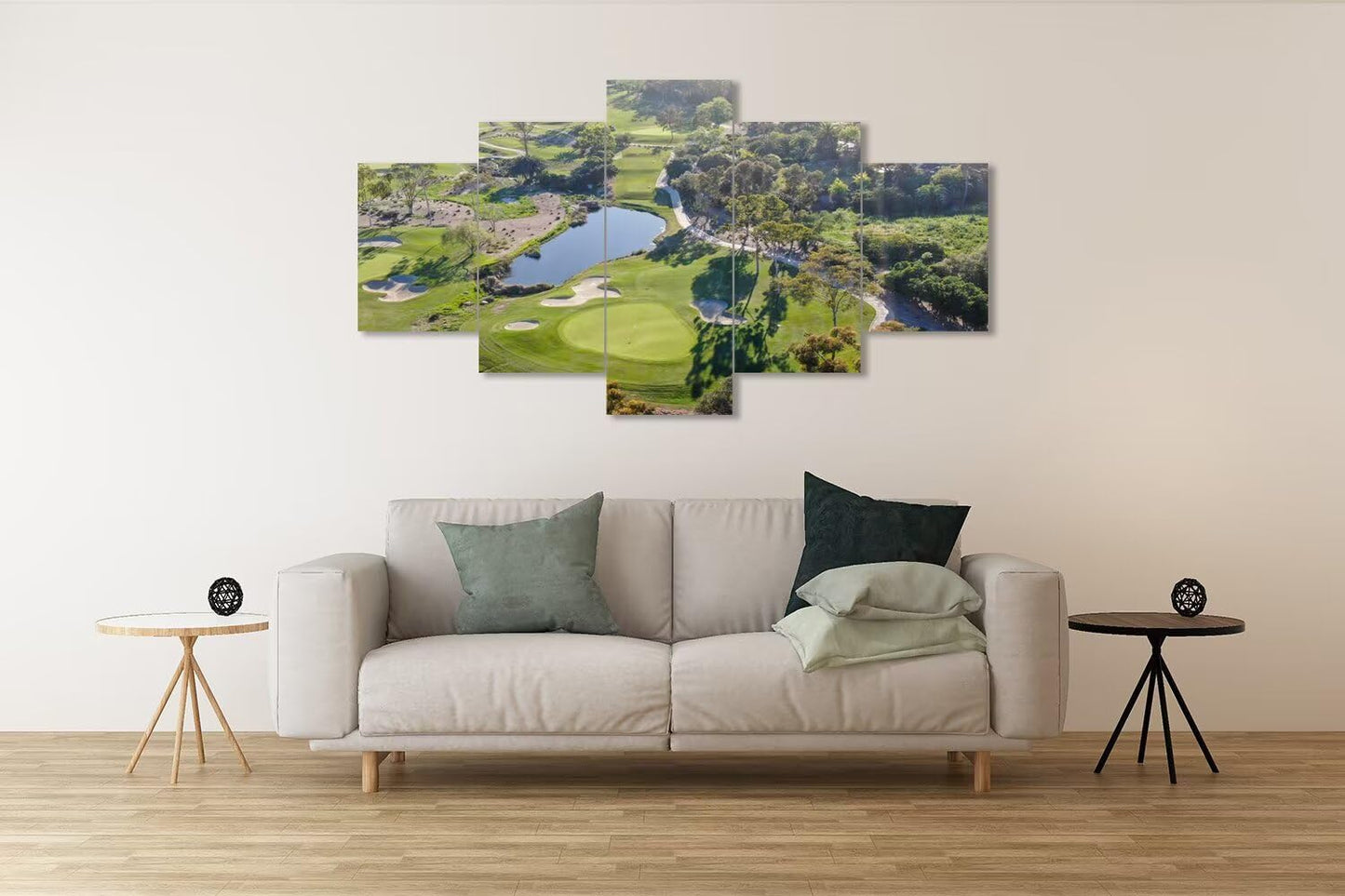 California San Diego Golf Course Wall Art for Living Room Bedroom Bathroom Home Decorations San Diego Golf Course Pictures Posters Framed Artwork Canvas Prints Ready to Hang(60''W x 40''H)