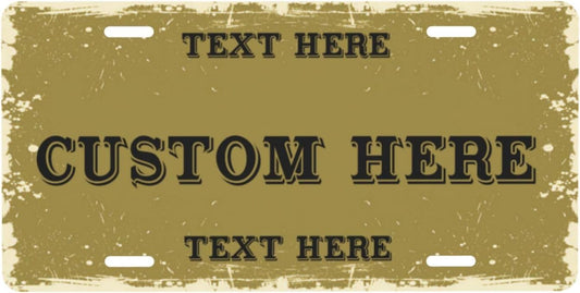 Custom Personalized Text Image Photo Design Customized Tag Aluminum License Plates for Front of Car 6x12 Inch-29