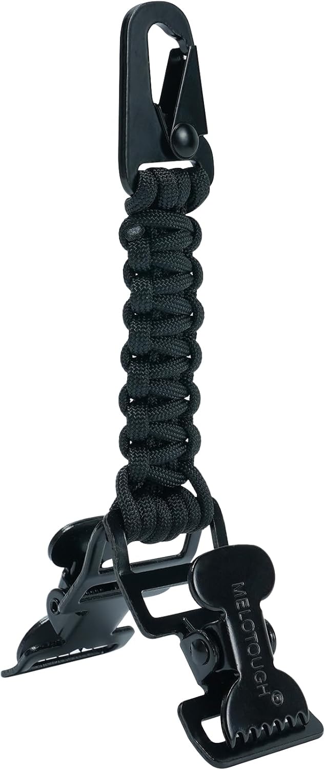 MELOTOUGH Glove Clips Tactical Glove Clip Paracord Work Glove Clip Holder with 2 Alligator Clips for Tactical Backpack,Tool Belt,Outdoor Accessory
