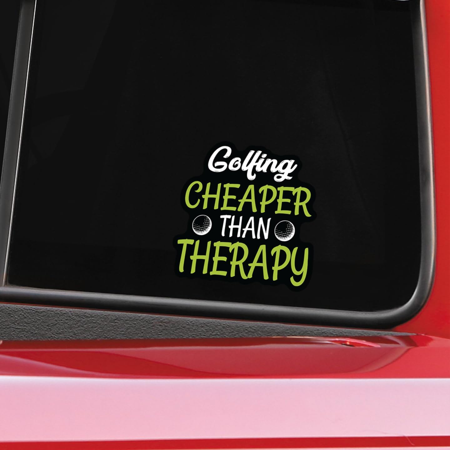 Funny Golf Stickers – Choose from 10 Humorous Designs – Durable Waterproof Vinyl Decals for Cars, Golf Carts, Laptops, Windows, Bumpers & More – 5 Inch (Cheaper Than Therapy)
