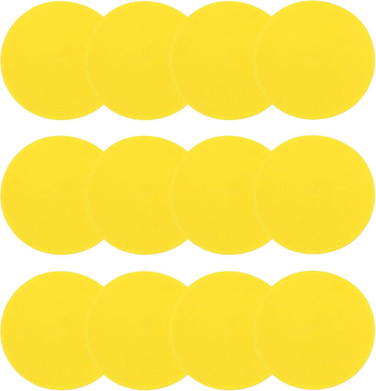 PATIKIL 9 Inch Poly Spot Markers, 12Pcs Non Slip Rubber Floor Dots with Storage Bag Flat Agility Cones for Sports Training Basketball Football