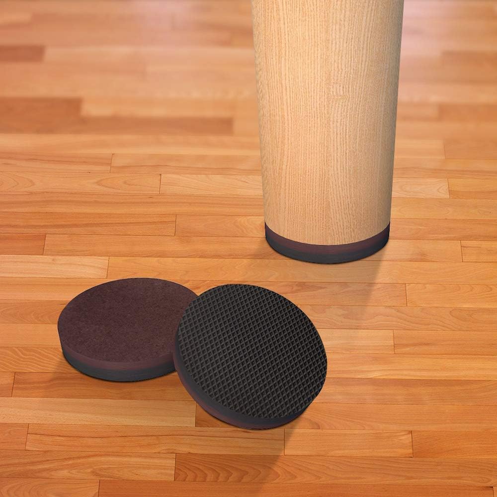 Yelanon Non Slip Furniture Pads -36 pcs 1’’ Furniture Grippers Non Skid for Furniture Legs Self Adhesive Rubber Feet Feet Anti Slide Furniture Hardwood Floor Protector for Keep Furniture Stoppers