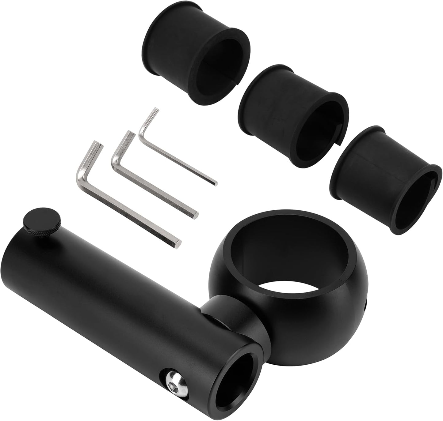 Adjustable Boat Flag Pole Mount, Wakeboard Tower Flag Holder, Boat Flag Pole Bracket Kits Rail Mount Without Drilling, 360 Degree Adjustable, Black