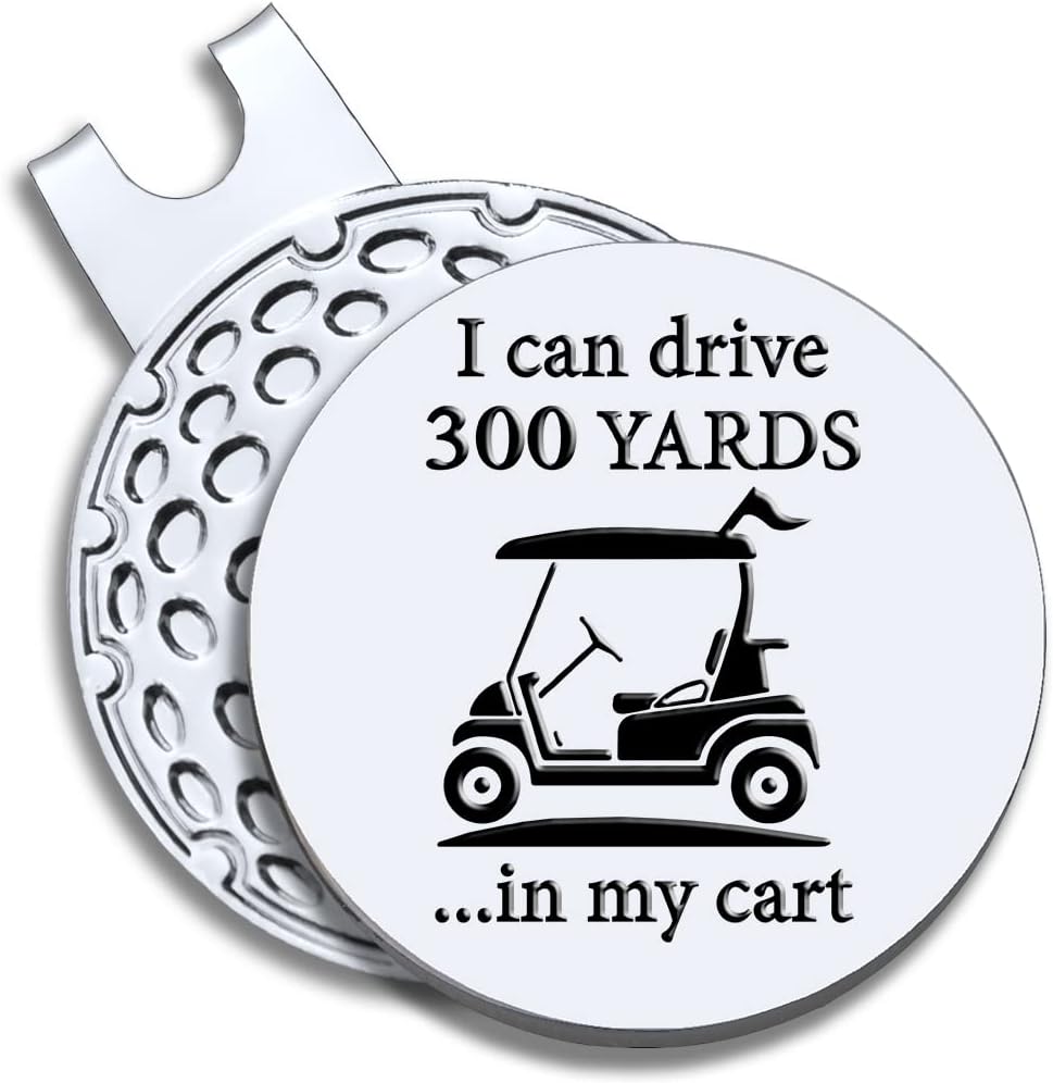 Men Golf Ball Marker with Magnetic Hat Clip, Funny Golf Accessories Gifts for Men, Novelty Birthday Gifts for Male Golfer Fan