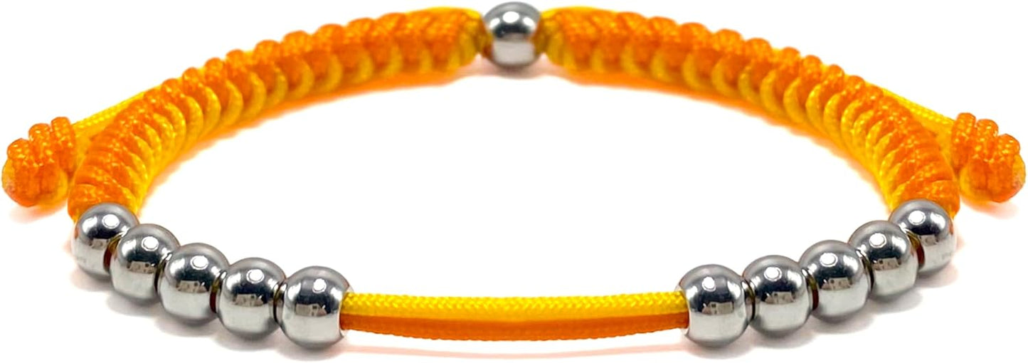 LAMIBEE Golf Stainless Steel 10 Bead Score Counter Bracelet, Golf Stroke Count Bracelet, Resizable Easy to Adjust Golf Round Scoring Tracker, Durable Stylish Golf Accessory