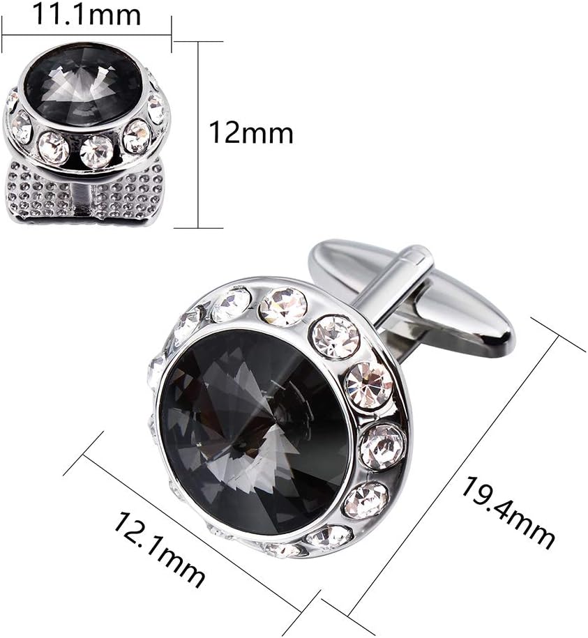 HAWSON Birthstone Tuxedo Studs and Cufflinks Set for Men's Suit Tuxedo Formal Dress Shirt Wedding Business Party Accessories